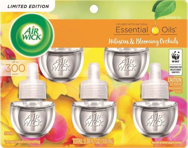 Air Wick Plug in Scented Oil, 5 Refills