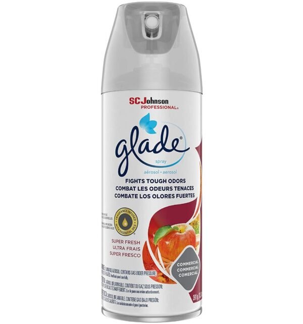 SC Johnson Professional, Glade Air Freshener and Odor Spray- Super Fresh Scent, 13.8 Oz (Pack Of 12) - 1