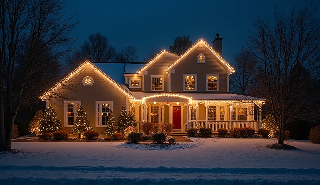diy christmas lights on house