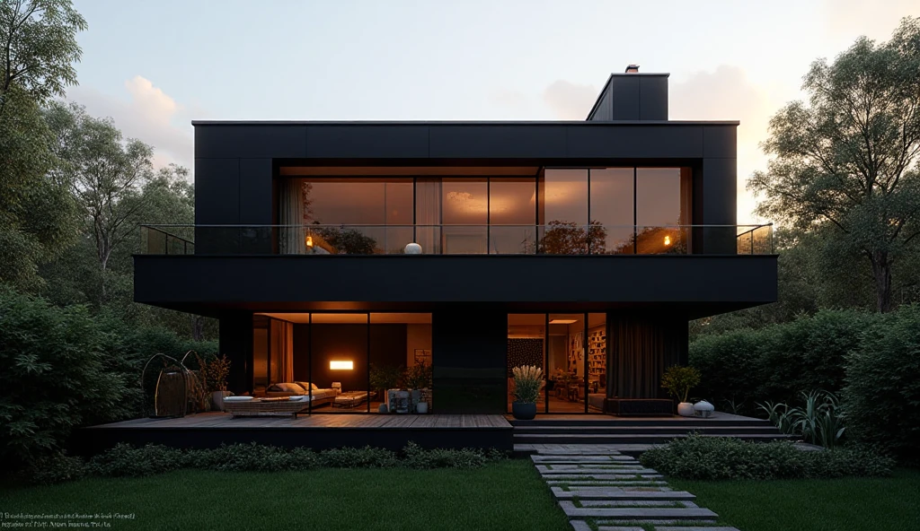 black modern house