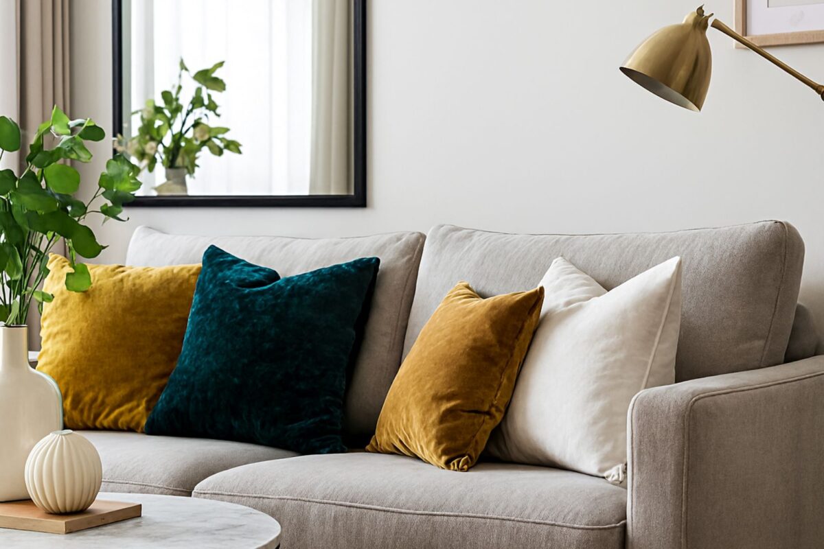 Affordable house decor online that looks luxurious, cozy living room with chic budget-friendly pieces