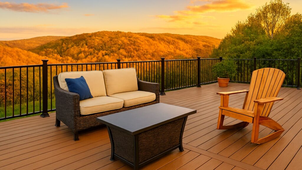 Lowes build a deck hacks showing DIY backyard transformation with wood, tools, and sunlight ambiance