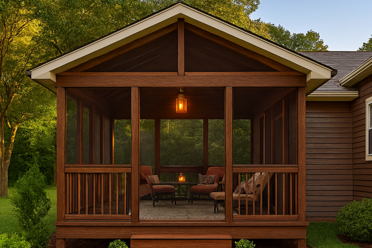 building a screened in porch on existing deck