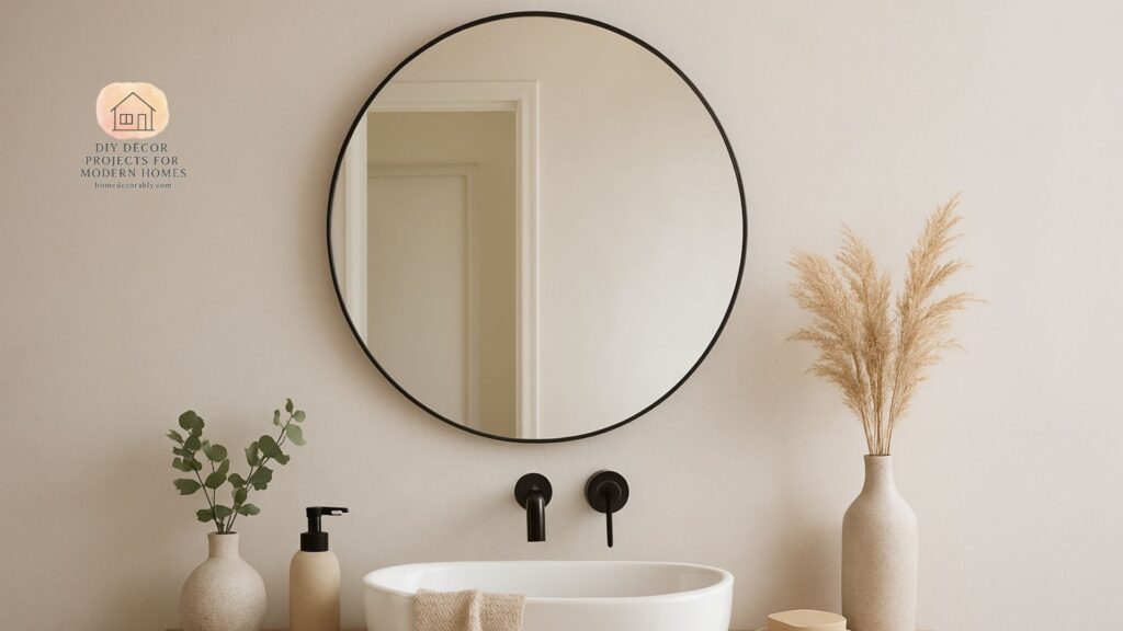 Best aesthetic bathroom mirror reflecting light and style in a modern elegant bathroom