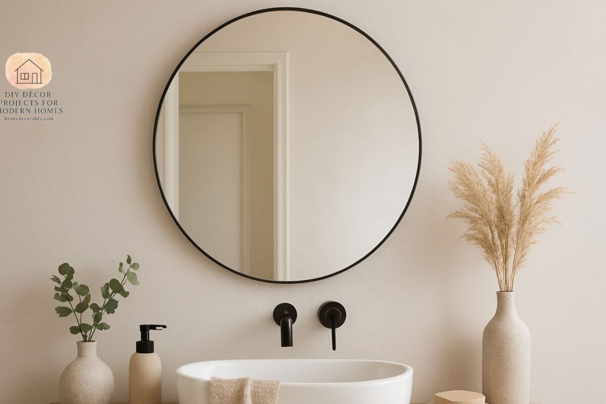 Best aesthetic bathroom mirror reflecting light and style in a modern elegant bathroom