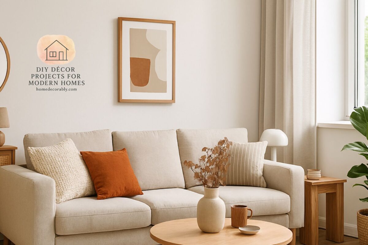 Stylish living room decorated with budget-friendly items from cheap places to get decor, showcasing cozy and modern vibes.