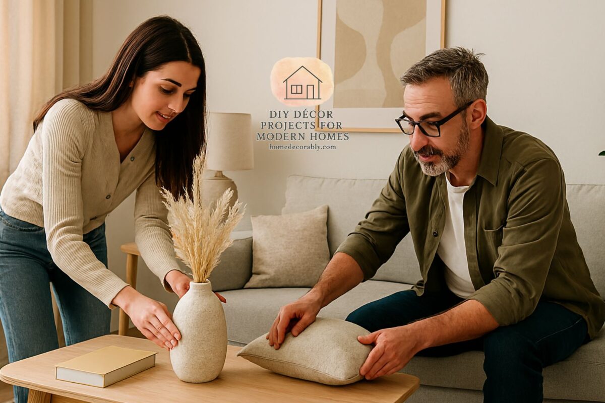 Cheap home interior decorators using budget-friendly hacks to create a stylish modern living room