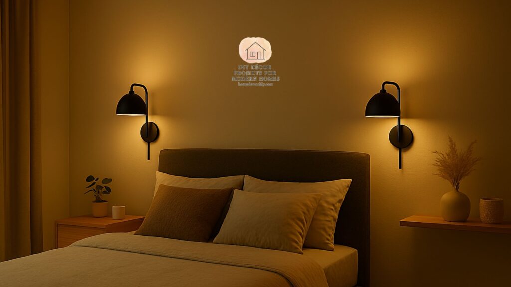 Modern wall lighting ideas for small bedroom with cozy ambiance and space-saving design